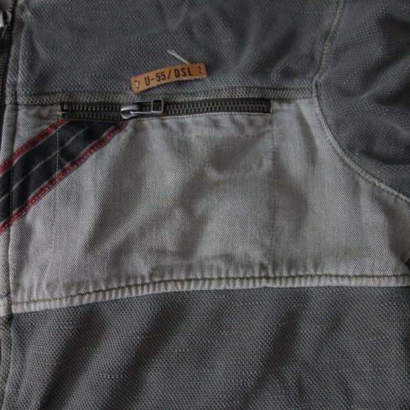 Diesel 55DSL U55 Deep Silent Lethal Kaki Zip Up Hoodie Made in India Size S - Picture 6 of 16